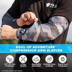 S A Compression Arm Sleeve UV 30+ Sun Protection, Moisture Wicking, 4-Way Stretch