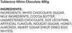 Toblerone White Chocolate, 100g (3.52 oz.)