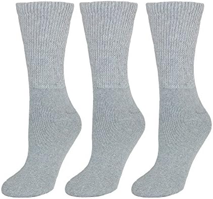 CTM Women's Diabetic Crew Socks (3 Pair Pack)