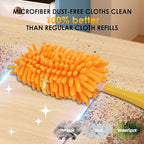 Redones Dusters for Swiffer - Reusable Duster Refill Compatible with Swiffer Hand Duster(8 Pack+1Handle), 360 Heavy Duty Dusters Refills
