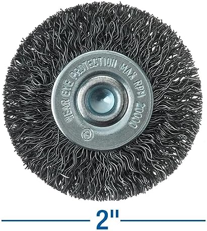 Mercer Industries 182020B - 2" x 1/4" Shank Crimped Wire Wheels, .014 Carbon Steel Wire (20 pack)