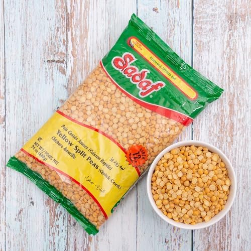 Sadaf Yellow Split Peas -24 oz. Quick Cook - Dried Yellow Split Peas - Natural, Vegan, Kosher
