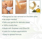 Clean + Easy Brazilian Wax – Hard Wax Bikini Hair Removal for Intimate Areas, No-Strip Formula for Coarse Hair, 14 oz