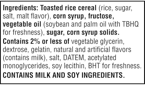 Rice Krispies Treats Crispy Marshmallow Squares, Kids Snacks, Snack Bars, Original, 31.2oz Box (40 Bars)