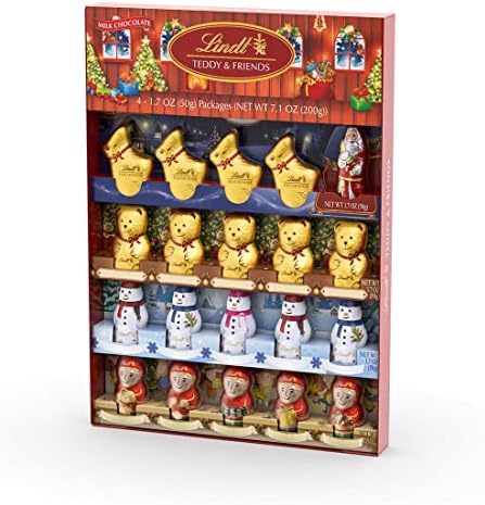 Lindt Holiday Milk Chocolate Figures Novelty Pack, Great for Holiday Gifting, 7.1 Ounce