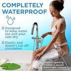Mighty-X 100% Waterproof Cast Covers for Shower Leg - 2pk - Tight Seal - Reusable Adult Full Leg Cast Protectors - Thigh, Knee, Ankle, Foot - After Surgery Bandage and Dressing Shower Bag - Long Size