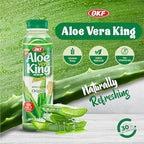 OKF CORPORATION Aloe Vera King Drink with Pure Aloe Pulp, Variety Flavors, 16.9 oz. (Original, Pack of 20), Korean Premium Health Beverage