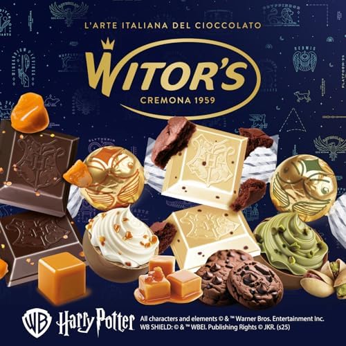 Witor's Holiday Chocolate Bar, Italian Chocolate, Made in Italy, Perfect for Gifting, 6 Bars Included (Dark Chocolate Golden Crystals)
