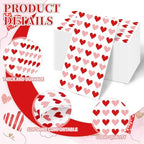 Whaline 100Pcs Valentine's Day Guest Napkins Red Pink Heart Paper Napkin Disposable Dinner Hand Towel Napkin for Home Kitchen Bathroom Powder Room Wedding Birthday
