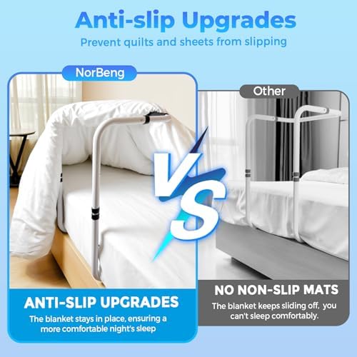 Blanket Lifter for Feet, Height Adjustable Non-Slip Blanket Lifters for Foot of Bed, Aluminum Alloy Blanket Support for Foot Knee Toes Leg Ankle Post Surgery Recovery, 4 Clips Included