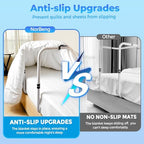 Blanket Lifter for Feet, Height Adjustable Non-Slip Blanket Lifters for Foot of Bed, Aluminum Alloy Blanket Support for Foot Knee Toes Leg Ankle Post Surgery Recovery, 4 Clips Included