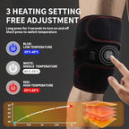 Heated Knee Brace Wrap 3 Adjustable Temperature Thermal Therapy Heated knee pad with USB Adapter Heating Pad for Arthritis Pain Relief (No Battery)