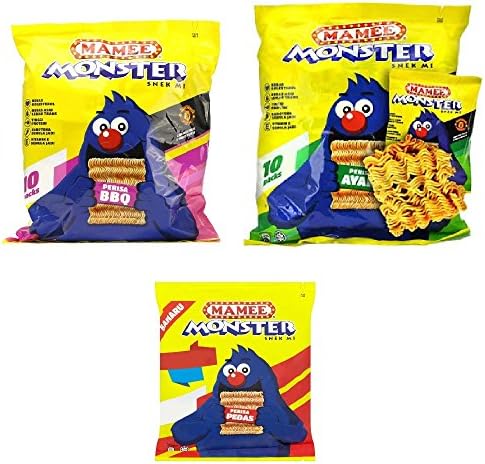 Mamee Monster Mix Flavor Snack Noodles 8 Packs x 25g