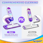 KEEPOW Reusable Power Mop Refill Pads Compatible with Swiffer PowerMop, Microfiber Power Mop Refills, Power Mop Pads for Hardwood Floor Cleaning, 2 Pack (Mop is Not Included)