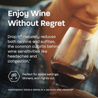 Drop It Wine Drops, Original - 10 mL Bottle - Naturally Reduces Sulfites and Tannins in Red, White & Sparkling Wines - Portable & Easy to Use - Treats Up to 55 Glasses or 9 Bottles of Wine - USA Made