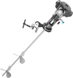 50 Gallons Pneumatic Mixer, 1.135m/3.72ft Stainless Steel Detachable Drum Mixer Silver Coating Mix Tool Barrel Paint Mixer of 50-2000rpm Stepless Speed with Built-In Silencer