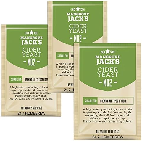 3X Mangrove Jack's Yeast Cider M02 Craft Series Yeast 9g Treats 23L