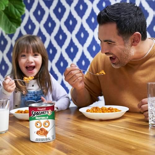 SpaghettiOs Canned Pasta with Meatballs, 15.6 oz Can (12 Pack)