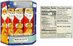 Riegelein German Christmas Candy Santas - Solid Milk Chocolate Stocking Stuffer - Foil Wrapped Xmas Santa Candy - 125 g