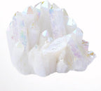 Angel Aura Quartz Crystal Cluster - Titanium Coated Healing Stones for Energy Balance, Reiki, Meditation & Spiritual Growth (1PC 1.1-1.8 OZ)