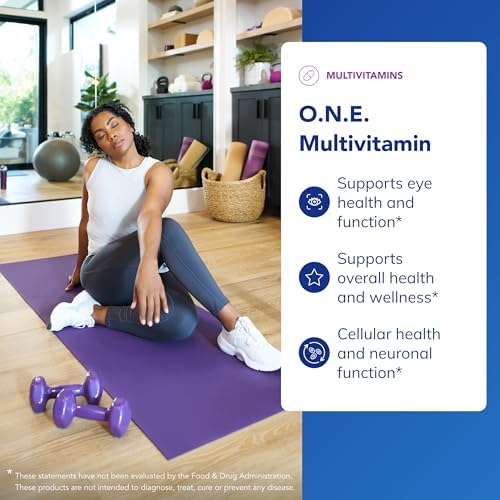 Pure Encapsulations O.N.E. Multivitamin - Once Daily Multivitamin with Antioxidant Complex Metafolin, CoQ10, and Lutein to Support Vision, Cognitive Function, and Cellular Health* - 120 Capsules