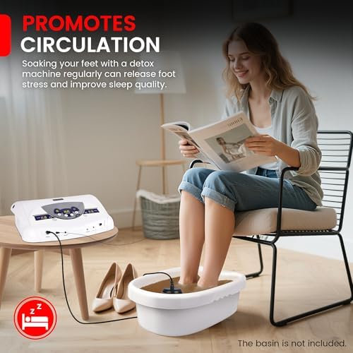 Ionic Foot Spa Machine,Dual Ion Foot Bath Detox Machine for Home Use, Easy 10-30 Min Home Detox Foot Soak, 5 Foot Detox Modes for Toxin, Heavy Metal
