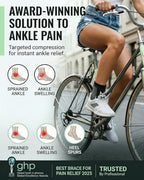2-Pack Ankle Brace Pro Lace up Anklepro Support Women Men Bidirectional Motion Softball Ankles Sports Sock with Straps Lightweight Basketball Elastic Ankle Stabilizer for Sprained Injured Foot (Gray)