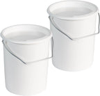Westmark 2 Milk/Storage/Feed Buckets with Handle and Lid, Capacity: 3 L, Plastic, Maxi, White, 237922E3