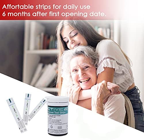 Exactive EQ Test Strips x50 Pieces and Lancets x 50 for Blood Glucose Meter Blood Sugar Monitor
