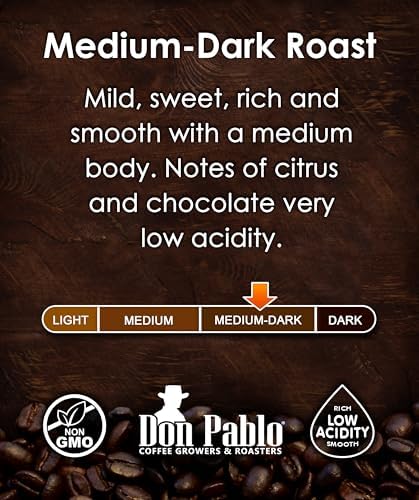 5LB Don Pablo Colombian Supremo - Whole Bean Arabica Coffee - Medium-Dark Roast - Low Acidity - 5 Pound (5 lb) Bag