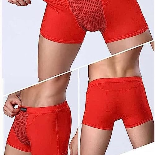Men's Magnetic Therapy Underwear Improve Male Power Health Care Boxer Brief Breathable Inner Pants 3/4/6-Pack (Color : 6 PCS, Size : 6X-Large)