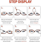 SEEKEY 2 Pack Makeup Reading glasses for Women,One Eye Cosmetic Readers Rotating Lens, Makeup Readers for Women
