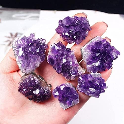 SHOUD Purple Crystal Cluster Healing Natural Amethyst Quartz Specimen Crafts Ornament Decoration Decoration