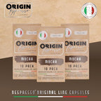 Mocha Capsules for Nespresso Original Machine 30 Count Mocha Flavored Pods, Single-Serve Nespresso Original Line Compatible, Made in Italy