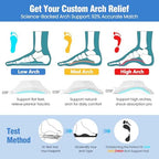 Plantar Fasciitis Relief Arch Support Insert Soft Gel Arch Pad Adhesive Orthotic Shoe Insole for Flat Feet & High Arch Support Cushions for Flats Sandals Trim to Fit, with Extra Sticky Tape - 2 Pairs
