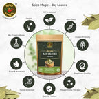 Spice Magic Bay Leaves 1.75oz (50g) | Extra Large Bay Leaves (Tej Patta) | 100% Natural, Vegan, Non-GMO | Perfect for Curries, Soups, Rice, Stews & Sauces