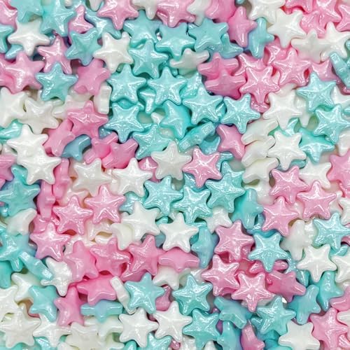 10mm Mixed Colour Sprinkles Edible Stars Cake Decorating Stars Cake Decorations Cupcake Toppers Cookie Decorating Perfect for Cakes,Cupcakes,Desserts Toppings 3OZ
