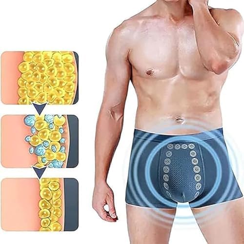 Men's Massage Magnetic Therapy Underwear, Energy Field Therapy Men Pants, Moisture Wicking Magnetic Underwear Boxer Briefs