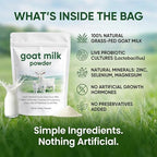 Eve Farm Co Goat Milk Powder, with High Calcium, Vitamins, Protein, Probiotics, Minerals & Low Cholesterol, From Natural Grass-Fed Goat Milk, Premium Non-Gmo Goat Milk Formula, Gluten-Free, 0.89lb(405g)