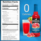 Syruvia Sugar-Free Watermelon Syrup, Flavored Syrup for Drinks, Cocktails, Lemonades, Iced Teas, and Desserts – 25.4 fl oz