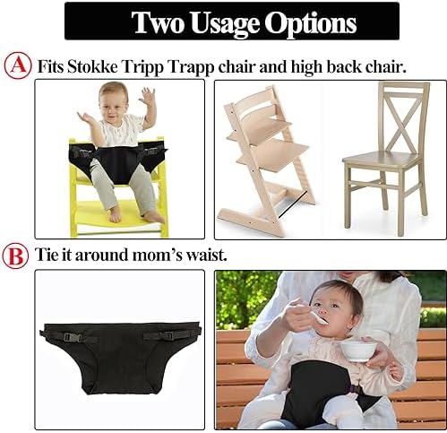 Baby Harness Seat for High Chair, Portable Feeding Seat Belt with Strap Toddler Safety Seat Belt Foldable Baby Booster Harness Belt for Restaurant Shopping Cart Travel