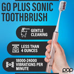 Pop Sonic Go Plus Travel Electric Toothbrush (Rose Gold) | 2 Speeds w/ 18000-24000 Vibrations Per Minute - The Ultimate Set | 8+ Colors to Choose from