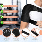 Shoulder Brace for Men and Women for Torn Rotator Cuff,Arm Sling Shoulder Immobilizer,Shoulders Compression Sleeve and Support For Pain Relief (1, Black)