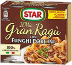 Star Gran Ragù Ragu' Sauce with Porcini Mushroom 180gr x 2, Pack of 2