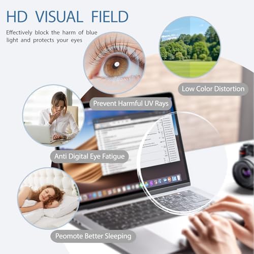 Kerecsen Blue Light Blocking Glasses for Women & Men - Anti Eyestrain Computer Glasses,UV Protection for Gaming/Reading