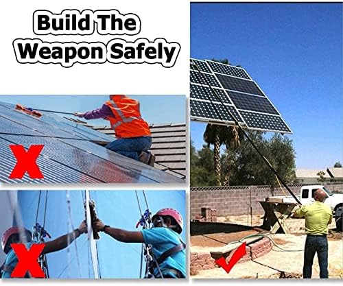 ANUU Water Fed Pole Kit, Telescopic Extension Pole Cleaning Kit Aluminum Outdoor Window Cleaner w/Hose, Cleaning and Washing Tool for Window Glass, Solar Panel,30cmbrush-12FT/3.6M