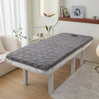 Sponge Massage Bed Pad with Face Hole Thicken Spa Massage Table Pad with Elastic Band Non-Slip Lash Bed Cushion Massage Table Topper Square Round Trapezoidal Head,Gray(t)6cm,60 * 180cm(H)