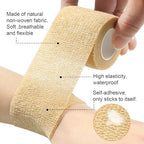 Self Adherent Wrap Bandages Self Adhering Cohesive Tape Elastic Athletic Sports Tape for Sports Sprain Swelling and Soreness on Wrist and Ankle 8PCS 2 in X 14.7 ft (Blue)