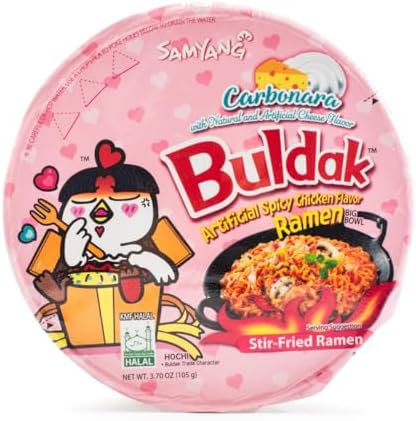 Samyang, Buldak Carbo Ramen Bowl Hot Chicken Flavor, 3.7 Ounce