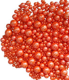 Edible Orange Sugar Pearls Candy Sprinkles 120G/ 4.23Ounce Baking Cake Sprinkles Cupcake and Cake Topper Cookie Decorations Wedding Party Valentines Halloween Christmas Supplies